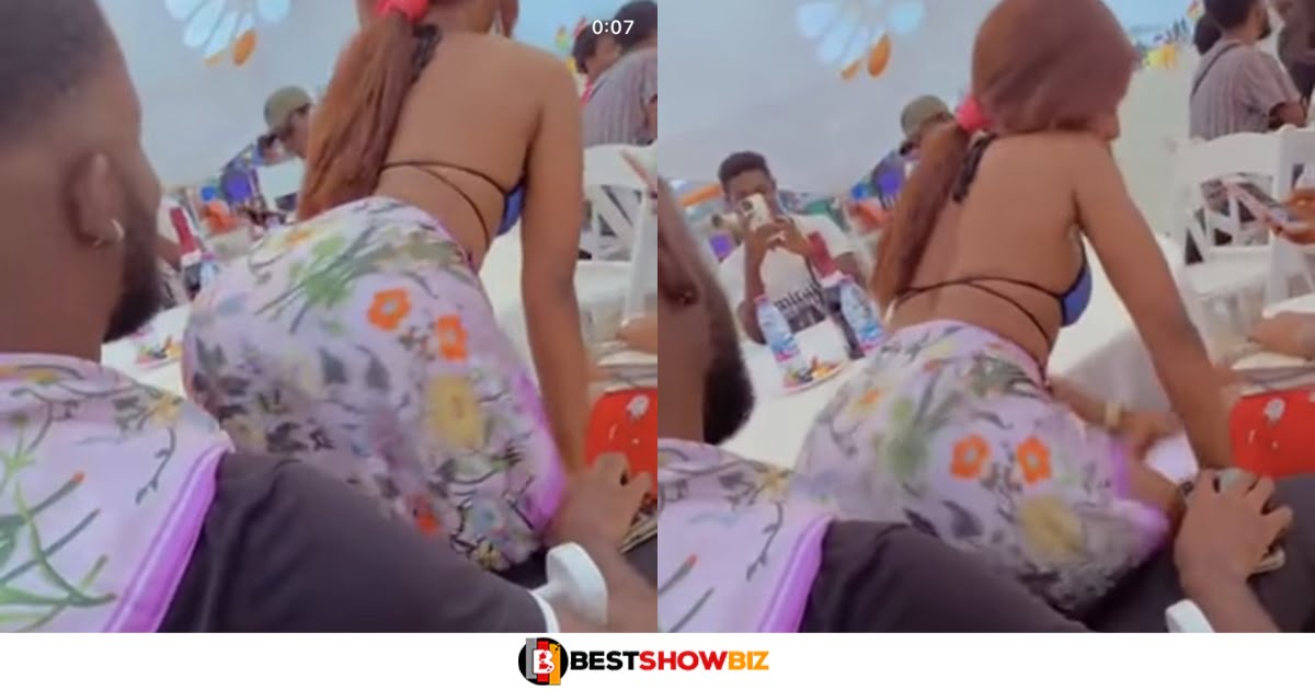 See what this lady was doing to a man at a party