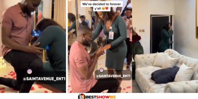 Lady shows up at her engagement party thinking it was a conference, which she was completely unaware of it (watch video)