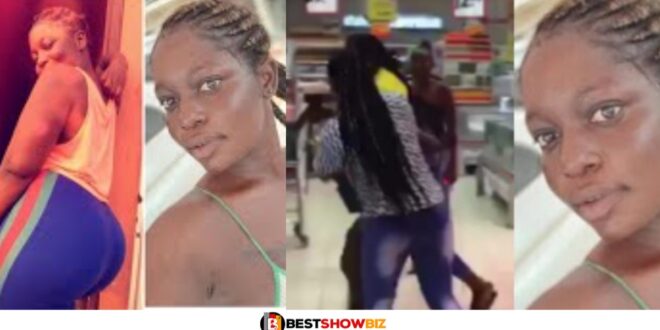 Popular Slay Queen Beaten and Strїpped Nᾶkẽd At Kumasi Mall For Not Returning The Dress She Borrowed (Video)