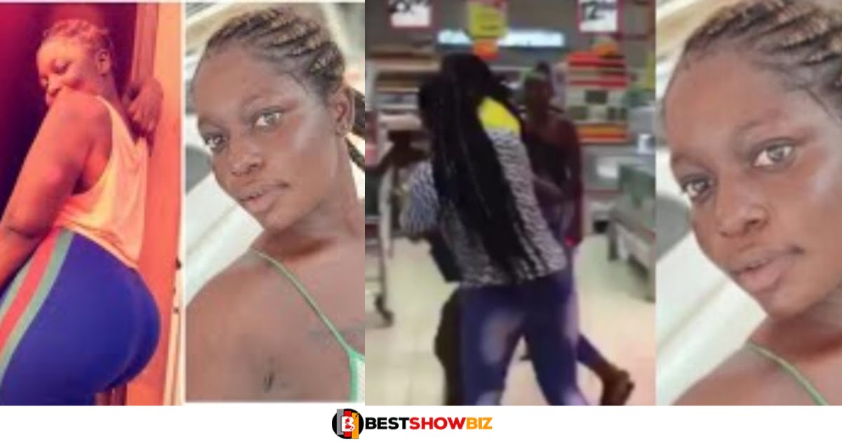 Popular Slay Queen Beaten and Strїpped Nᾶkẽd At Kumasi Mall For Not Returning The Dress She Borrowed (Video)