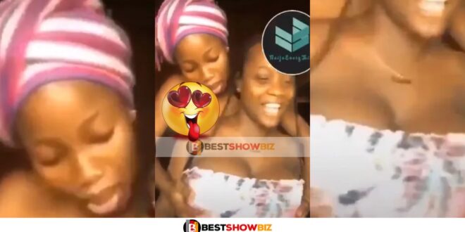 Video of a lady playing drums with the b()()bs of her friend surfaces online (watch)