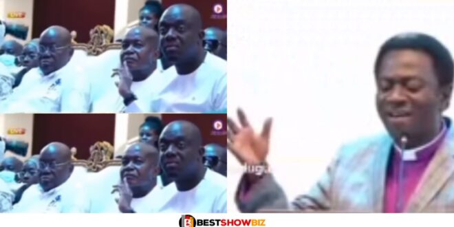 "You called the wrong person to preach today"- Pastor blasts Nana Addo And Npp Officials in their presence (watch video)