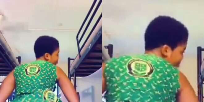 SHS girl records herself alone at the dormitory tw3rk!ng hard to a song (watch video)