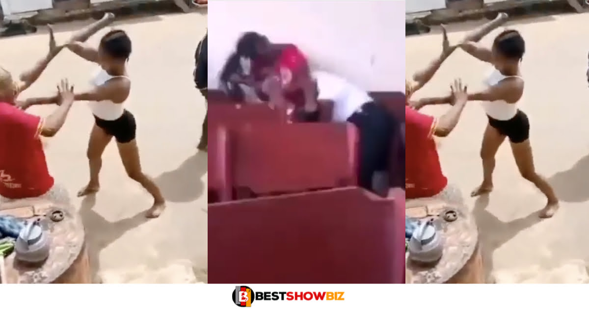 Lady bites off the ear of another girl in a fight over a man (watch video)