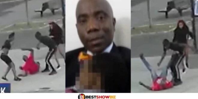 CCTV footage that shows how a Ghanaian taxi driver was beaten and k!lled by teenagers in New York surface online