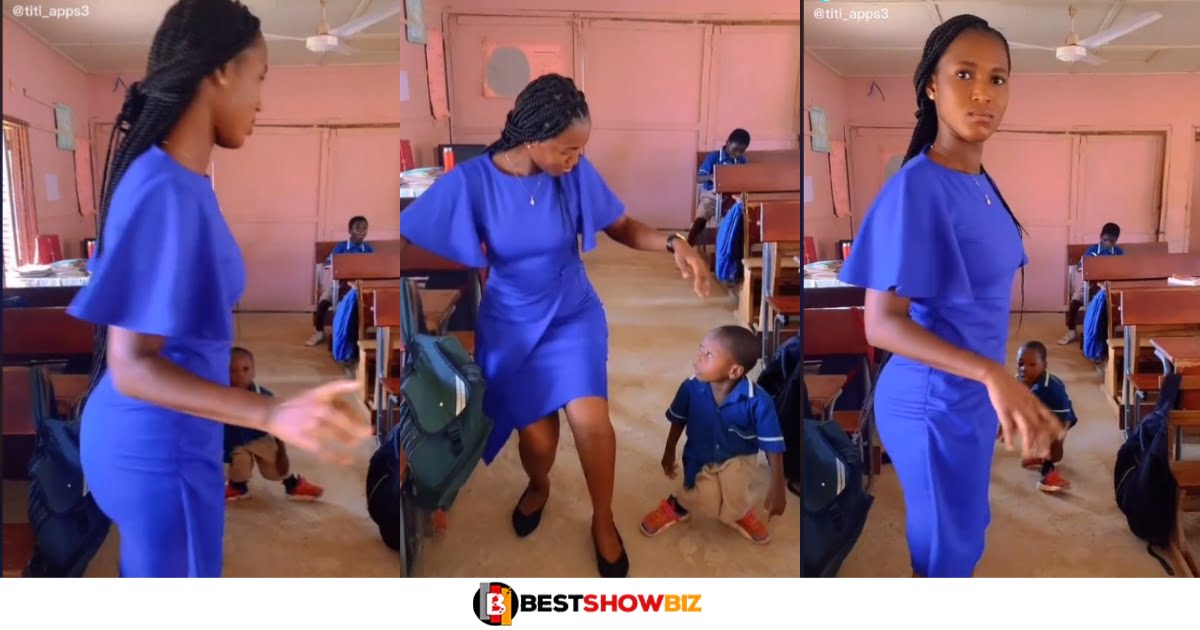 Beautiful Teacher Spotted Dancing with Disabled Student in Class (watch video)
