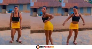 Beautiful young girl shows her dance moves in a short skirt, without wearing pant!es (watch video)