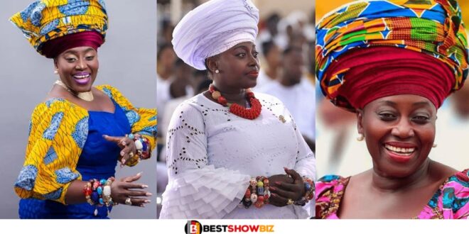 Akumaa Mama Zimbi proves she is a true fashionista as she outclassed everyone with her African-themed dressing (Watch video)
