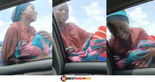 Beggar caught begging for money with a fake baby (Watch video)