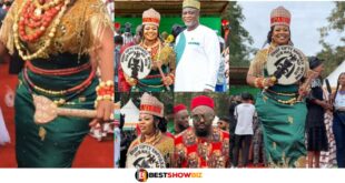 Gospel singer Empress Gifty was installed as a queen mother of the Igbo Community in Ghana (video)