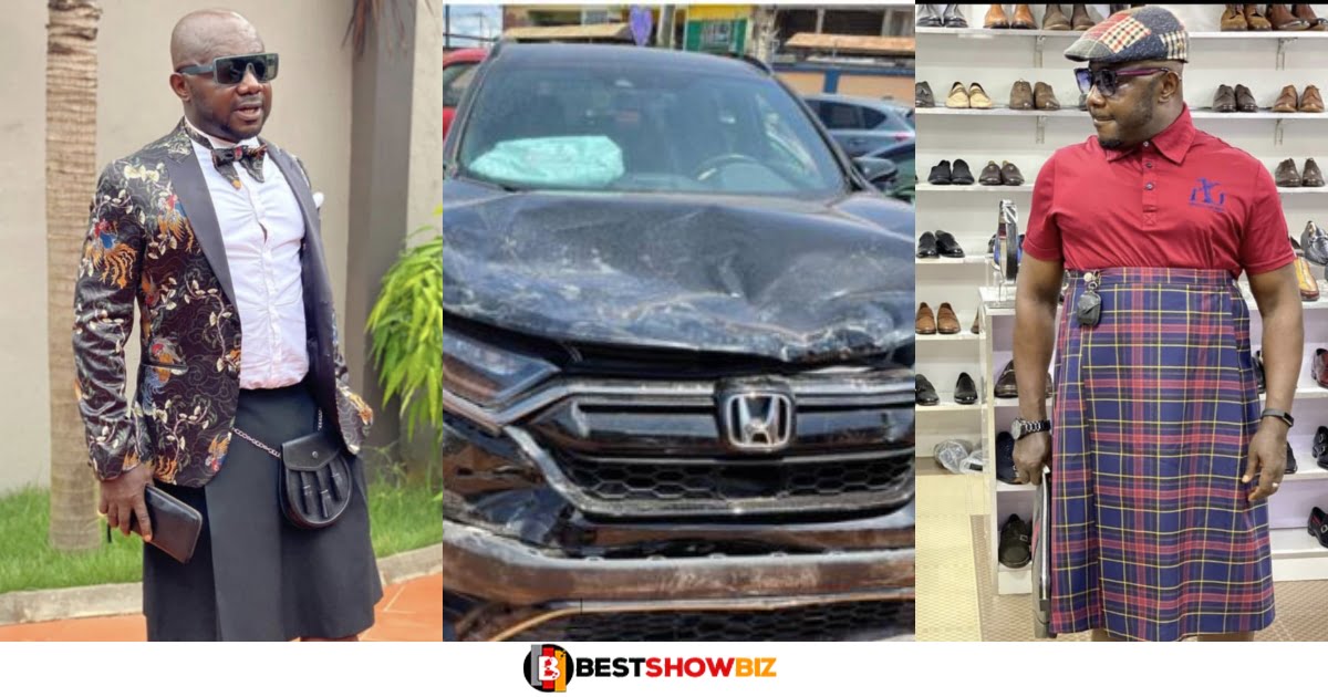"I am grateful for my life"- OSebo reveals after he and his son survived car burning accident