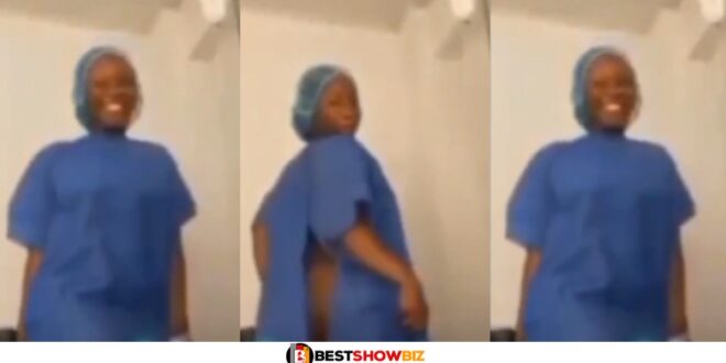 Nurse shows her raw bortos as she attends to patients (watch video)