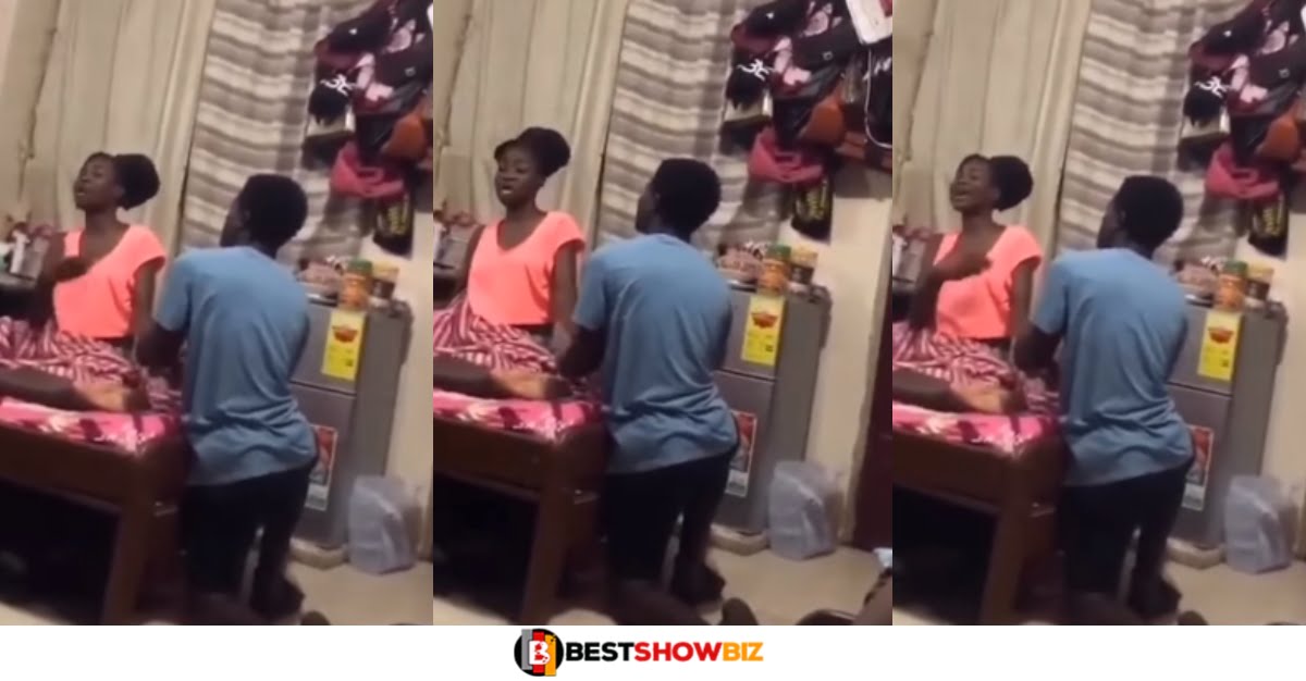 See why this man was begging a lady in the bedroom (Watch video)