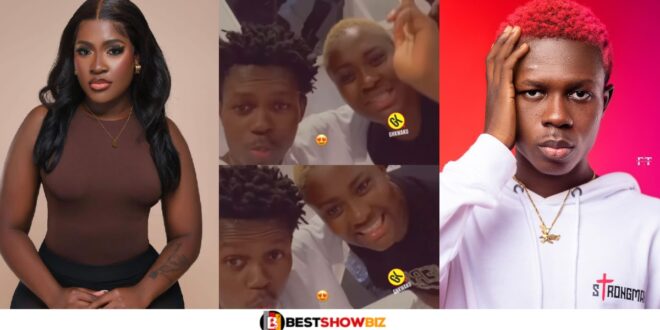 Strongman spotted chilling with Fella Makafui after calling her a post!tute sometime ago (video)