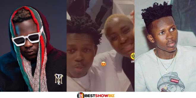 Strongman spotted in medikal's house after their heated beef (watch video)