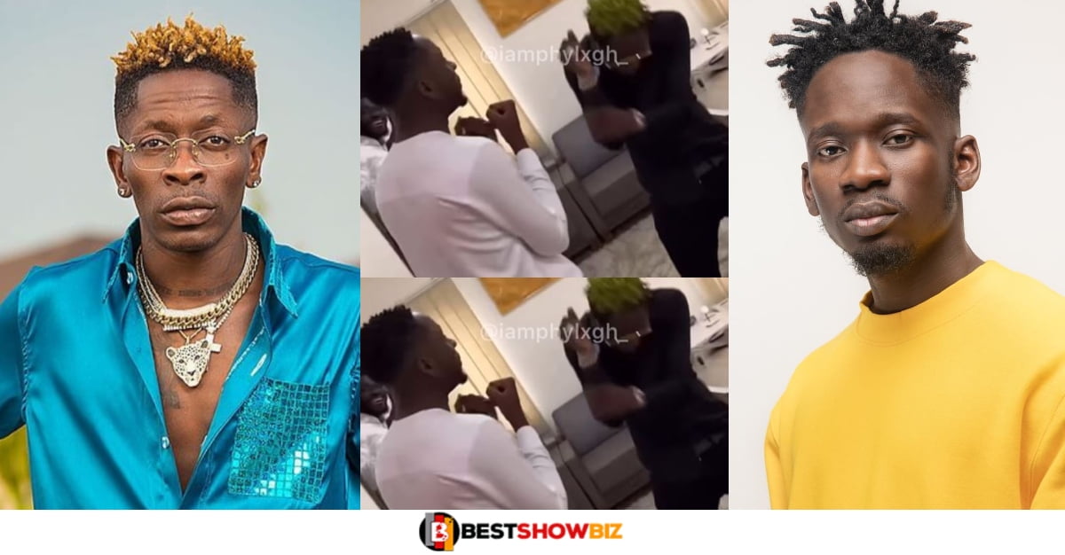 Video of Mr. Eazi and Shatta Wale playfully exchanging blows warm hearts on  social media (Watch)