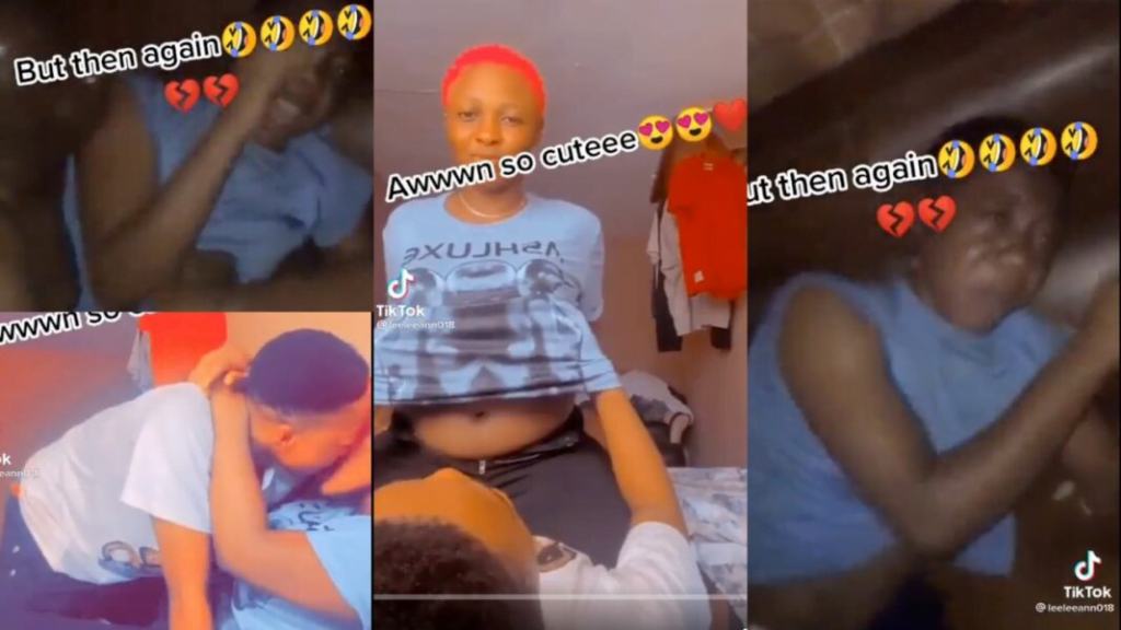 Father beats his slay queen daughter for engaging in Lesb!anism (watch video)