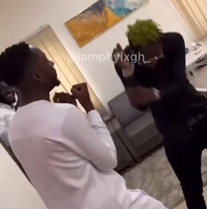 Video of Mr. Eazi and Shatta Wale playfully exchanging blows warm hearts on social media (Watch)