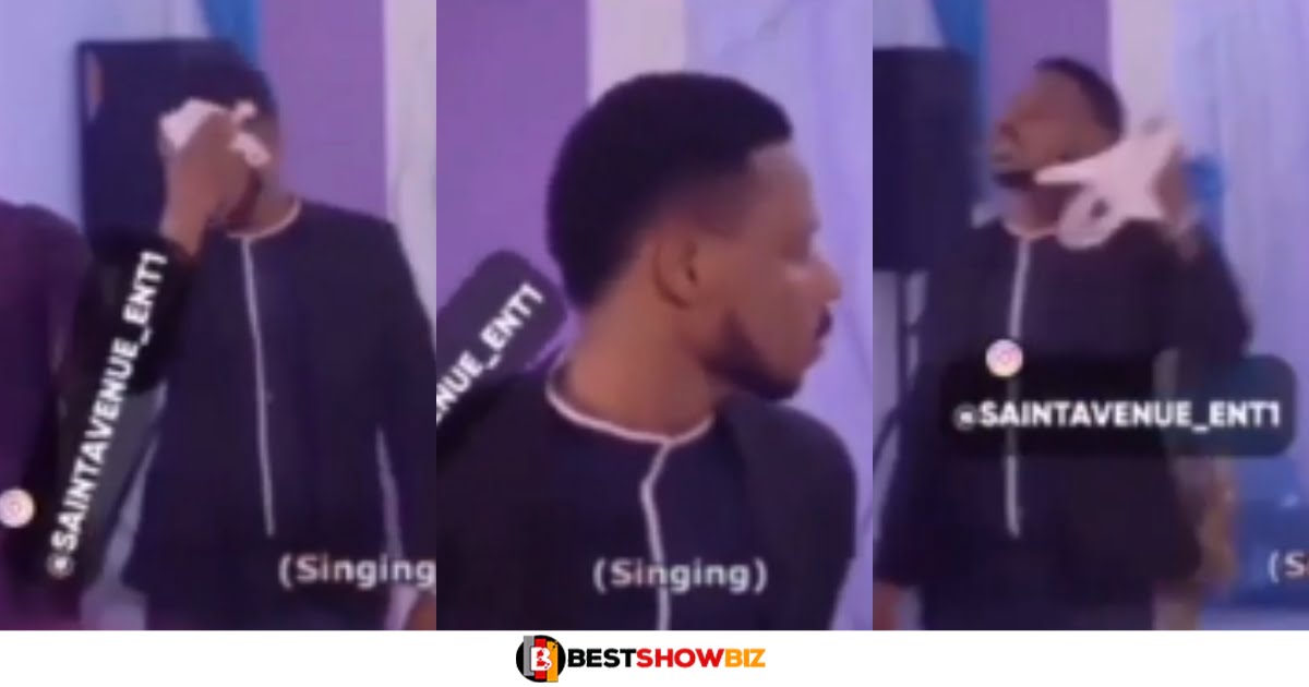 Pastor waves a lady's panties in church thinking it was his handkerchief (Watch video)