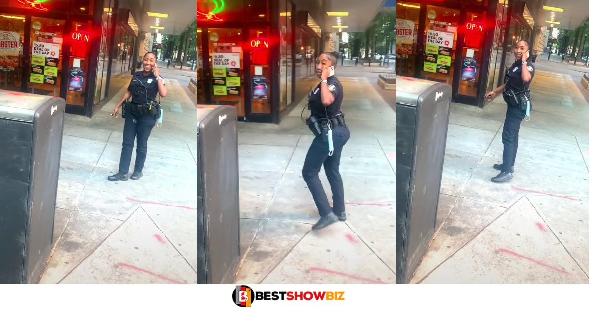 See The Reactions Of A Female Police Officer After A Man Told Her "She is Beautiful" - (Video)