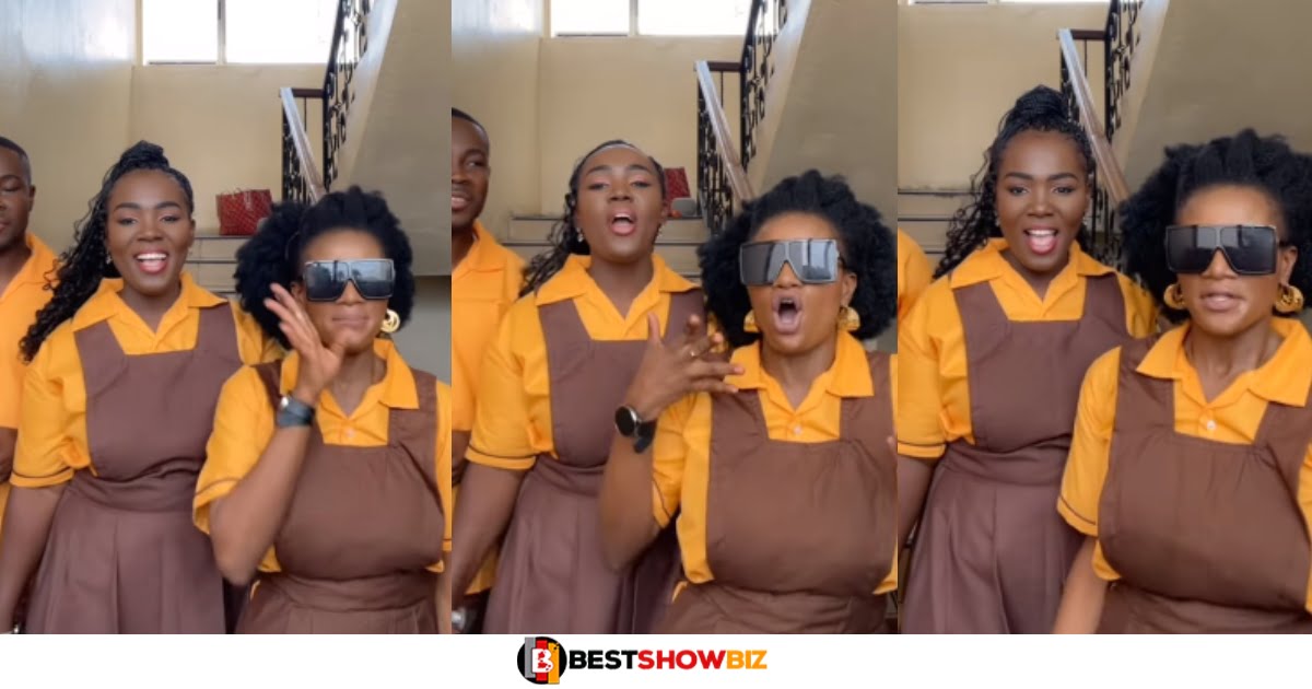 Tima Kumkum and Sister Sandy Slays in School Uniform As They Wish BECE Candidates Good Luck In New Video