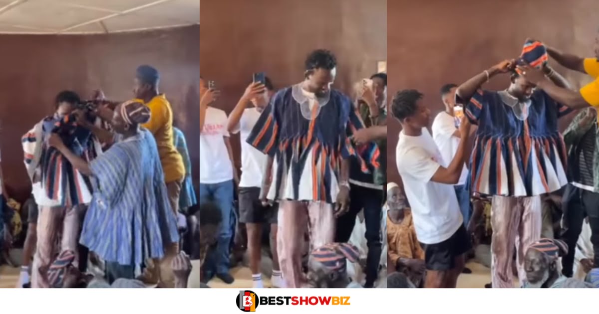 Black Sherif Installed As Youth Chief In Tamale (watch video)