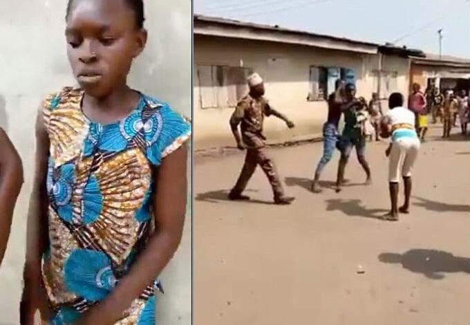 Married 16 years old girl with 4 kid, caught cheating with another man