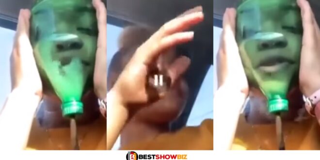 lady introduces a new style of smoking (watch video)