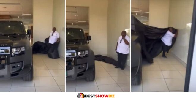 Man shocked after his wife bought him a new Land Rover luxury car (watch video)