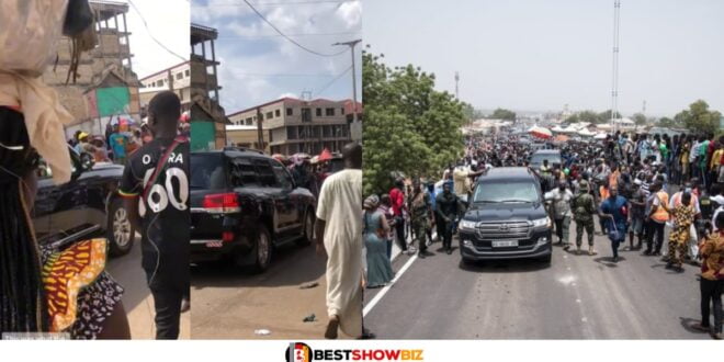 'This is sad'- President Akuffo-Addo’s Convoy Booed By Market Women In Kumasi (watch video)