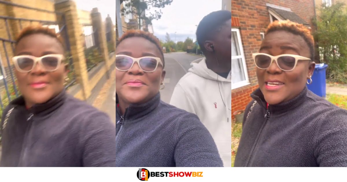 Nana Yaa Brefo Chills In The UK With Her Only Son (watch video)