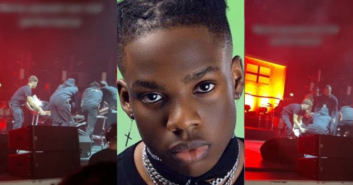Popular Nigerian Singer Rema collapses during a concert in the UK - (Videos)
