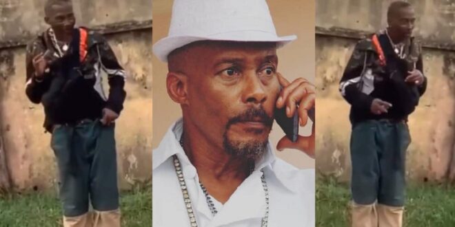 Popular Nigerian actor Hans Anuku reportedly runs mad - Video of him roaming the street goes viral