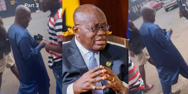 Video Of Nana Addo's Lookalike Buying Coconut On The Street Goes Viral - Watch