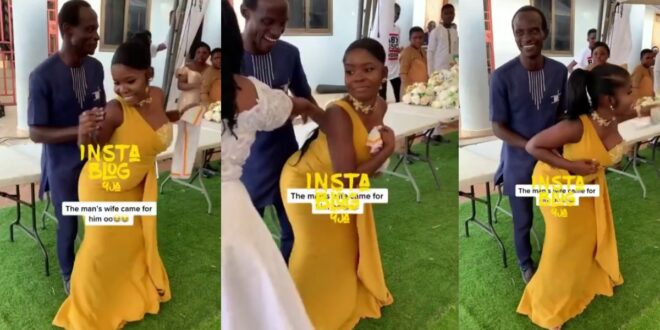 Woman Stops Her Husband From Grinding A Young Bridesmaid - Video