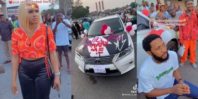 Lady Slaps And Rejects Man who Proposed to Her with Brand New Car - Video