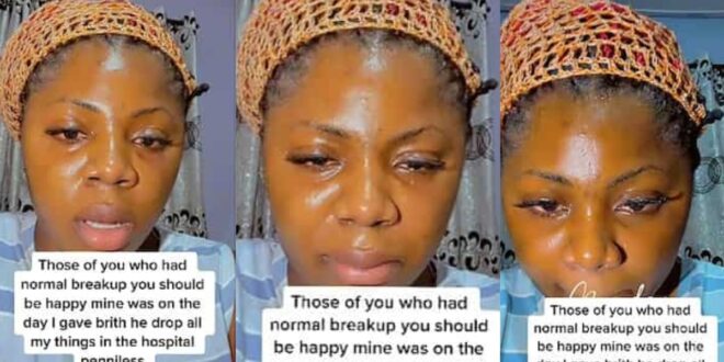 New Mother Cries Out as Boyfriend Breaks Up with Her at Hospital after giving birth to their Child - Video