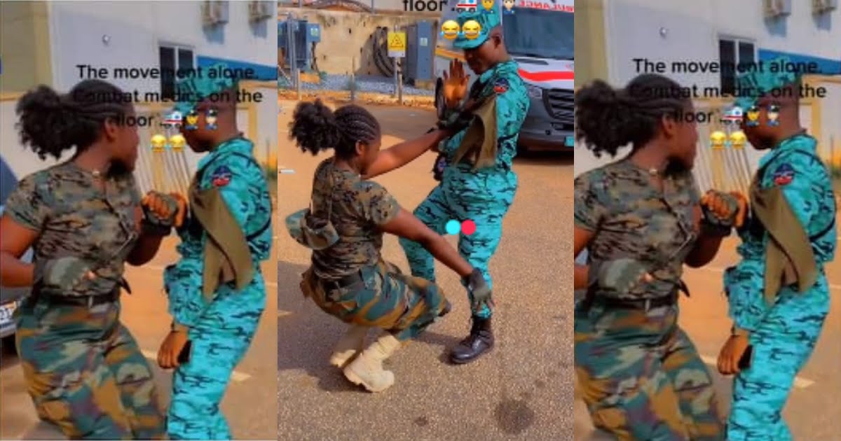 New Video of Ghanaian Soldier And Ambulance Service Personnel Dancing stirs online - Watch