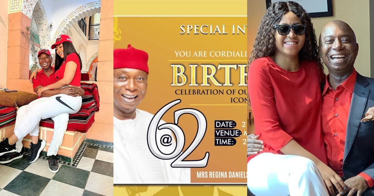 Regina Daniels set to hold a lavish surprise 62nd birthday party for her husband