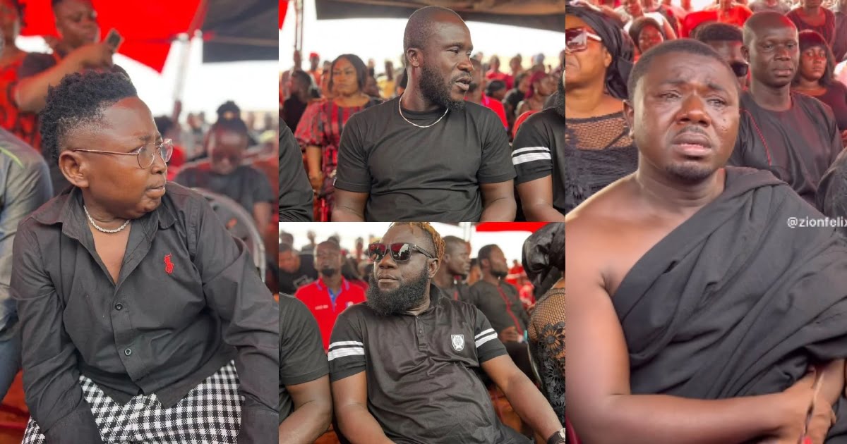 Sad Scenes As Popular Kumawood Actors Mourn With Okomfo Kolegae At His Wife And Unborn Child’s Funeral - Video