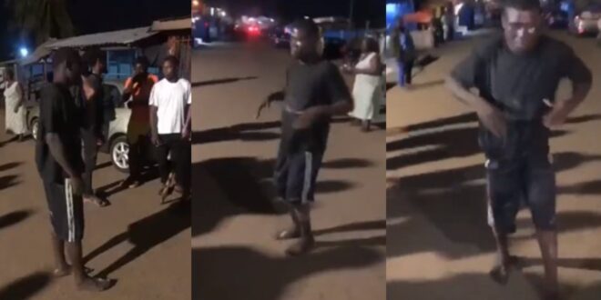 Thief Made To Dance After Being Caught By Area Boys In Tema