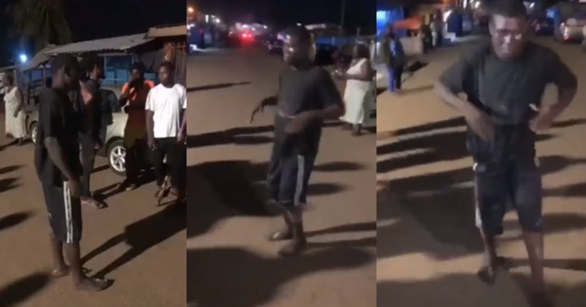 Thief Made To Dance After Being Caught By Area Boys In Tema