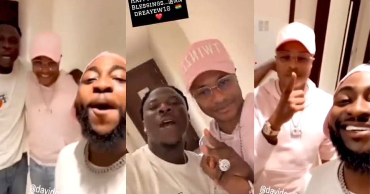 Video - Davido And Stonebwoy Chills With Dede Ayew In Qatar For His 33rd Birthday