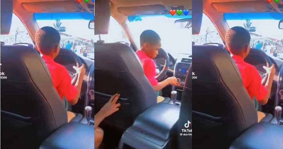 Video: 10-year-old Boy Spotted Driving His Father's Car To Take His Classmates Home