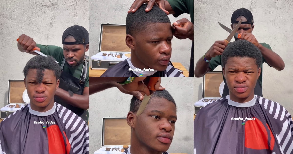 Barber Stirs Online As He Cuts Hair With Knives in New Video