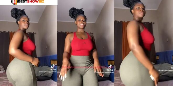 Ghanaian girl Ewurabena causes confusion with a video of her banging body (watch)