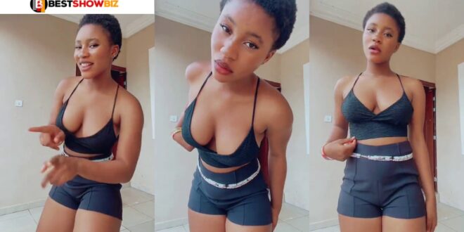 Beautiful and young SHS girl flaunts her tiny and juicy b()0bs in a trending video