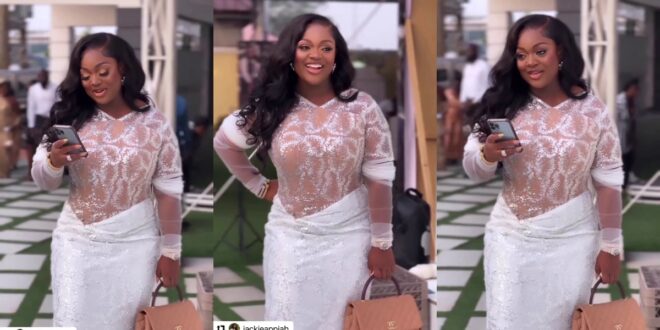 Is She The Bride?: Reactions As Jackie Appiah Looks Beautiful As A Wedding Guest – Video