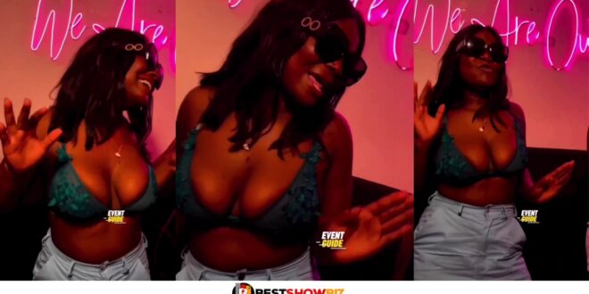 Lady's Brẽᾶst Almost Falls Out Of Her Bra As She Shakes It In A Club - Video