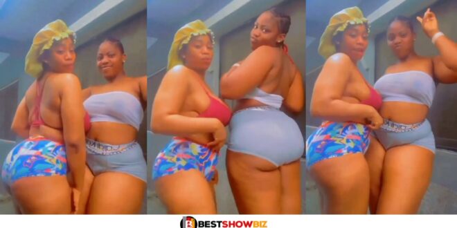 Two Slay Queens Flaunts Their Big Butt While Wearing Only Pants And Bra - Video